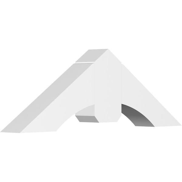 Ekena Millwork Archdale Architectural Grade PVC Gable Bracket, 36"W x 12"H x 4"D x 6"F, 8/12 Pitch GBP036X12X0406ARC00 - main